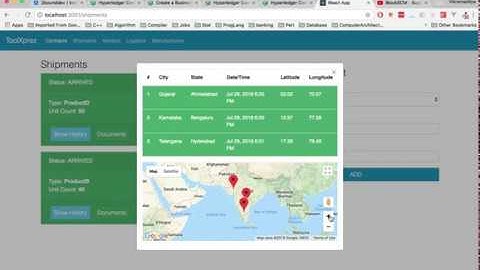 Supply Chain Demo - IBM Hyperledger(with Google Map)