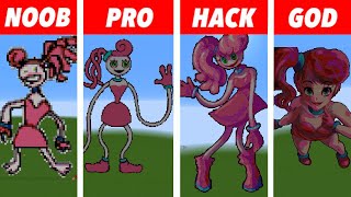 Pixel Art (NOOB vs PRO vs HACKER vs GOD) Mommy Long Legs in Minecraft