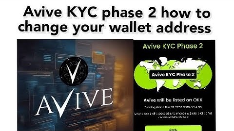 Yadda zaku sanja wallet address naku na Avive KYC phase 2