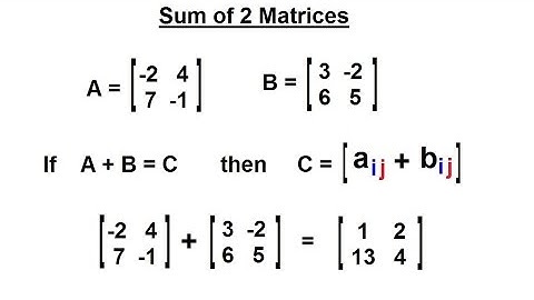 PreCalculus - Matrices & Matrix Applications (12 of 33) How to Add Matrices