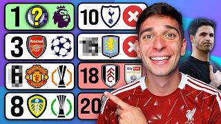 *FINAL* Premier League 2026/27 Prediction