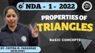 Properties of Triangles  | #1 |  NDA-1 2022 | The Tutors Academy | Chitra M Parashar