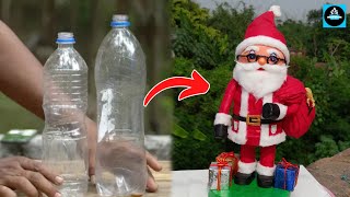 ‍How to make Santa Claus from waste plastic bottle & Cardboard/Christmas Decoration ideas