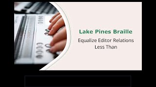 Equalize Editor - Relations - Less Than