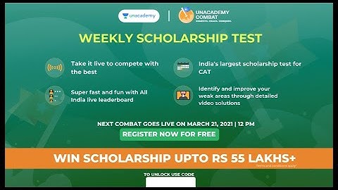 The COMBAT | Weekly Scholarship Test | Prizes up to 55 LAKHS | CAT 2021 Preparation Strategy