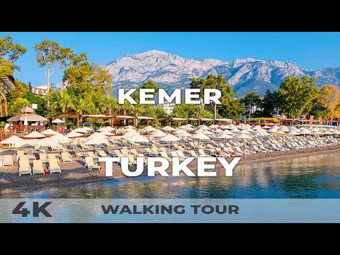 4K Kemer Turkey - Walking Tour 2022 | Mediterranean Coast 2022