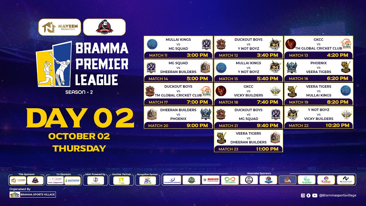BRAMMA PREMIER LEAGUE SEASON - 2 - Day 02 - YouTube