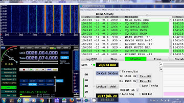 FT8 Digital mode decoding on 10 meter band 28074 Khz Shortwave