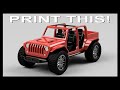 JEEP Gladiator - Fully 3d printable - free STL