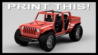 JEEP Gladiator - Fully 3d printable - free STL