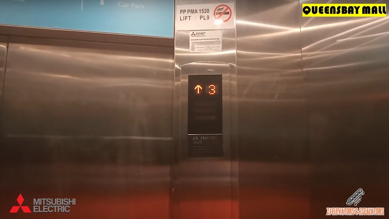 4 MItsubishi Elevators at Queensbay Mall, Bayan Lepas, Penang, Malaysia. (South Zone)
