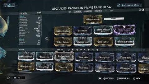 Warframe Pangolin Prime with Riven (Overkill)