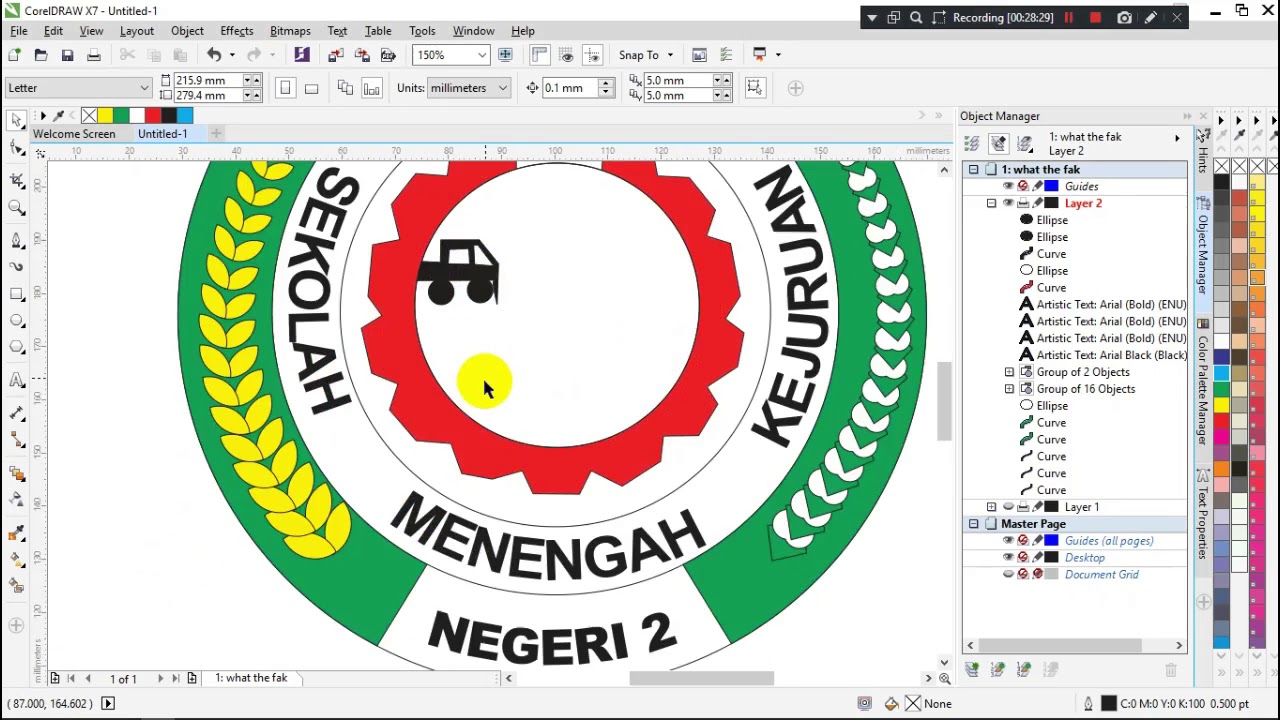  Cara  Membuat Logo Sekolah  Menggunakan TimeLapse YouTube