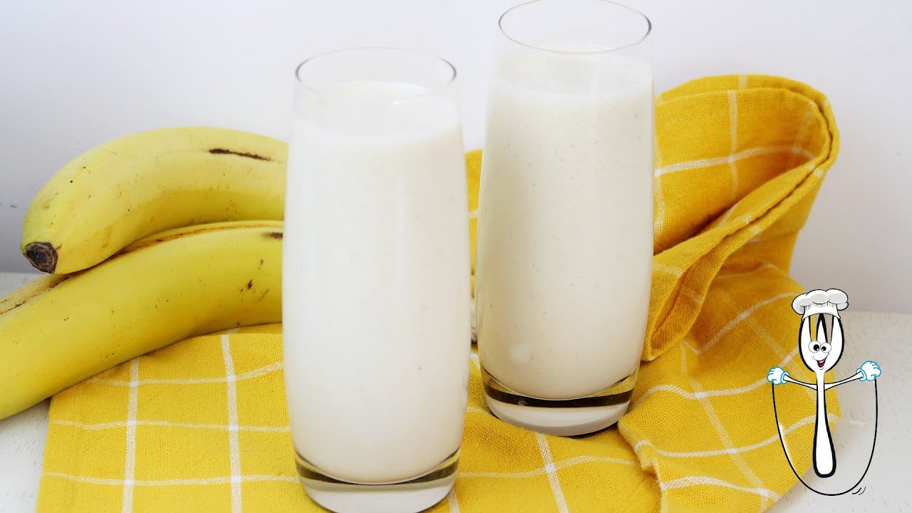 Batido de platano y leche