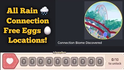 All Rain Egg Drop Locations For Connection ♥️ Biome in The Hatch Roblox!