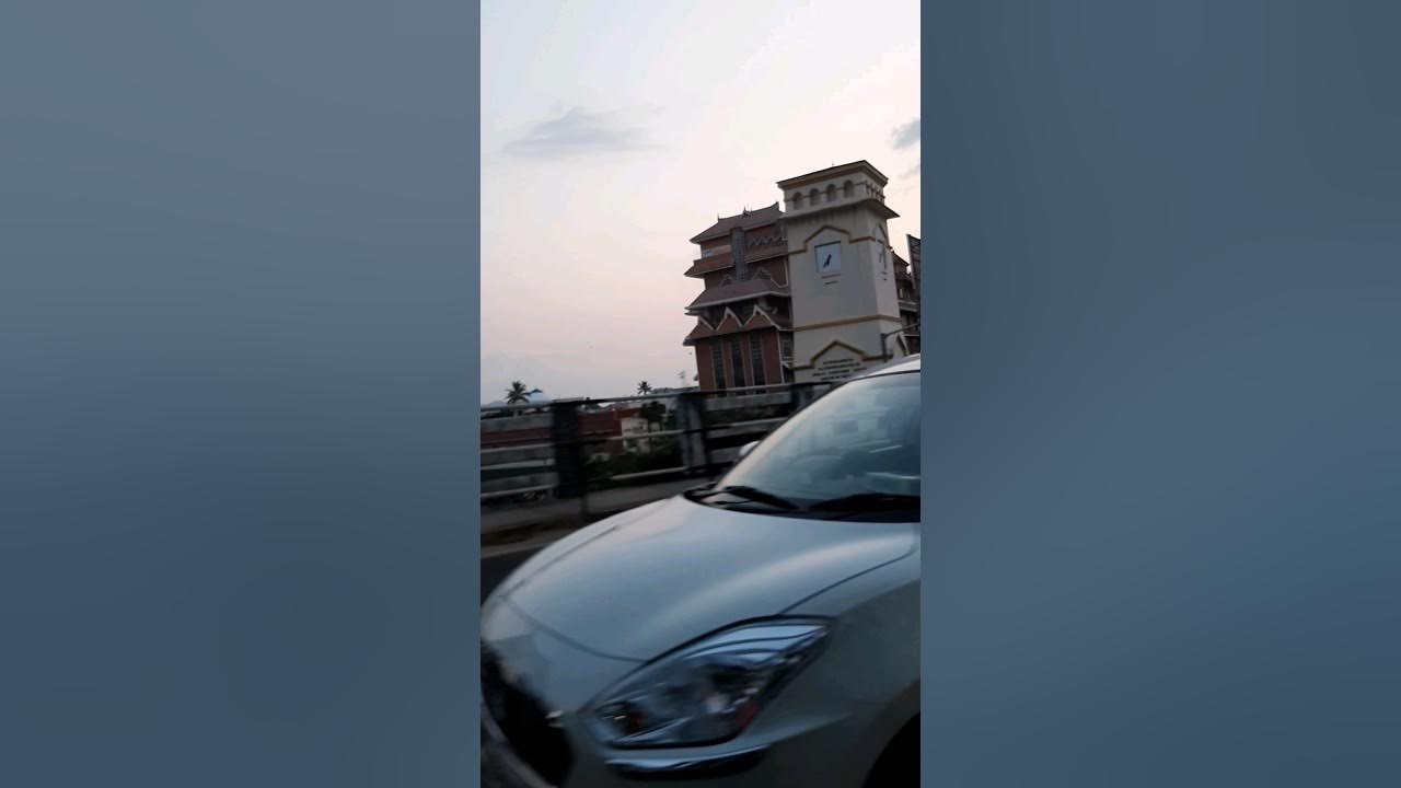 Kollam Clock Tower Evening View From Railway Over Bridge clocktower 