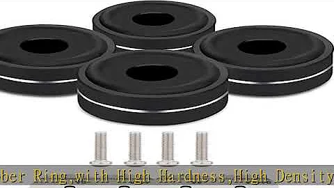 Monosaudio Turntable Feet 4Pcs 40x15mm Speaker Isolation Feet Pad Stand, Aluminum Isolation Base Fe