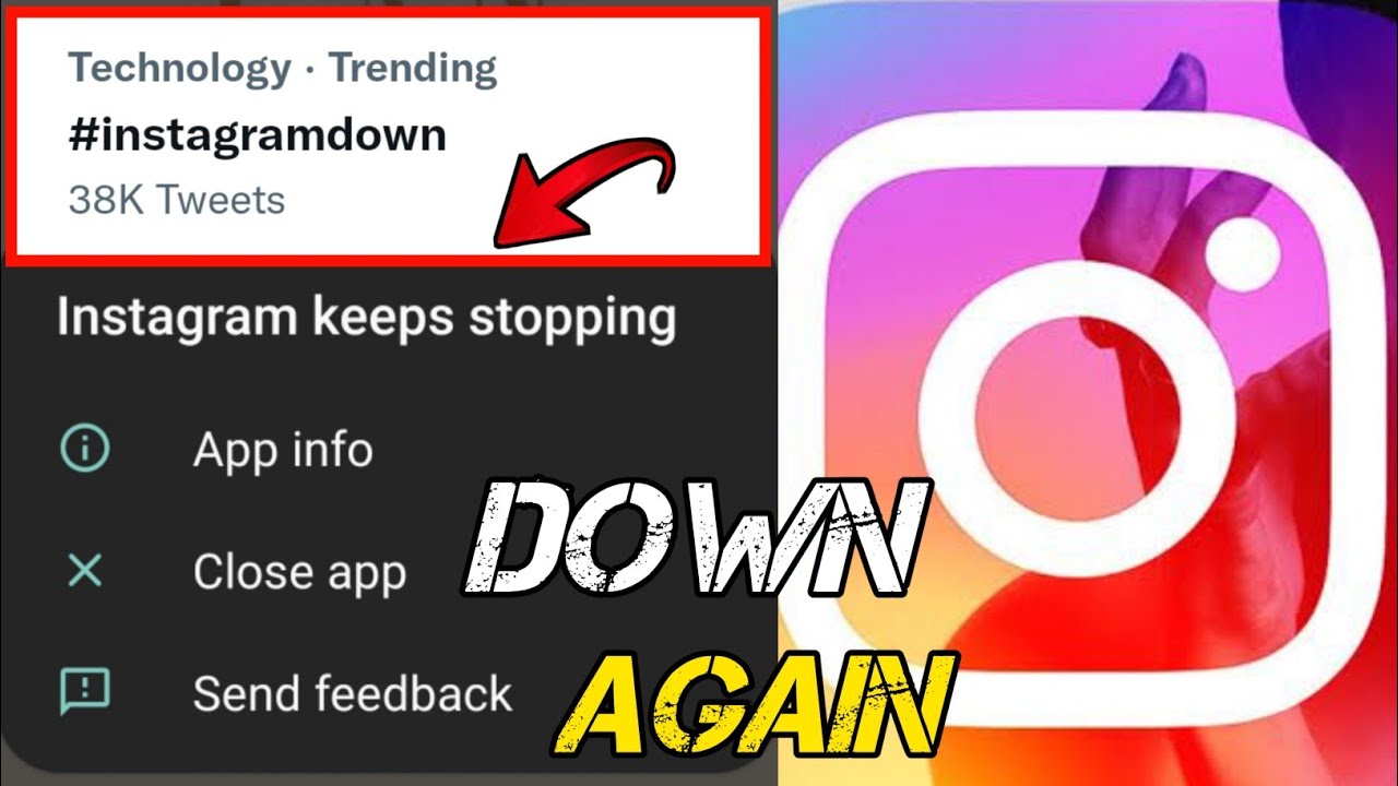 Instagram Down Today Instagram Down problem Instagram Down again