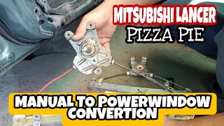 MITSUBISHI LANCER PIZZA PIE, Manual window to powerwindow convertion