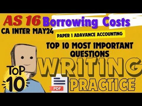 CA Inter AS 16 Important Questions Writing Practice • Paper 1 Adavance ...