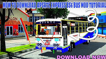 🎀😊HOW TO DOWNLOAD OUR APSRTC EXPRESS BS6 BUS MOD IN MOBILE TUTORIAL || DOWNLOAD NOW APSRTC BUS GAME❤