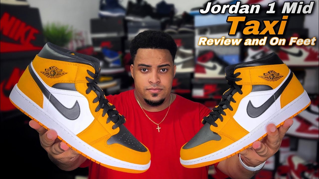 Jordan 1 Mid Taxi - Review and On Feet - YouTube