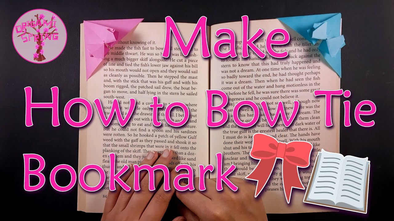 How to Make an Origami Bow Tie Bookmark 🎀📖 | Easy & Fun