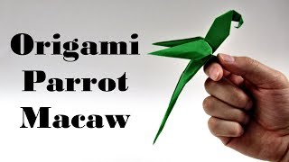 Как делать оригами 3D попугай - лучший учебник оригами (Мануэль Sirgo)