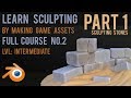 Make Game Assets by Sculpting - Stones - Blender