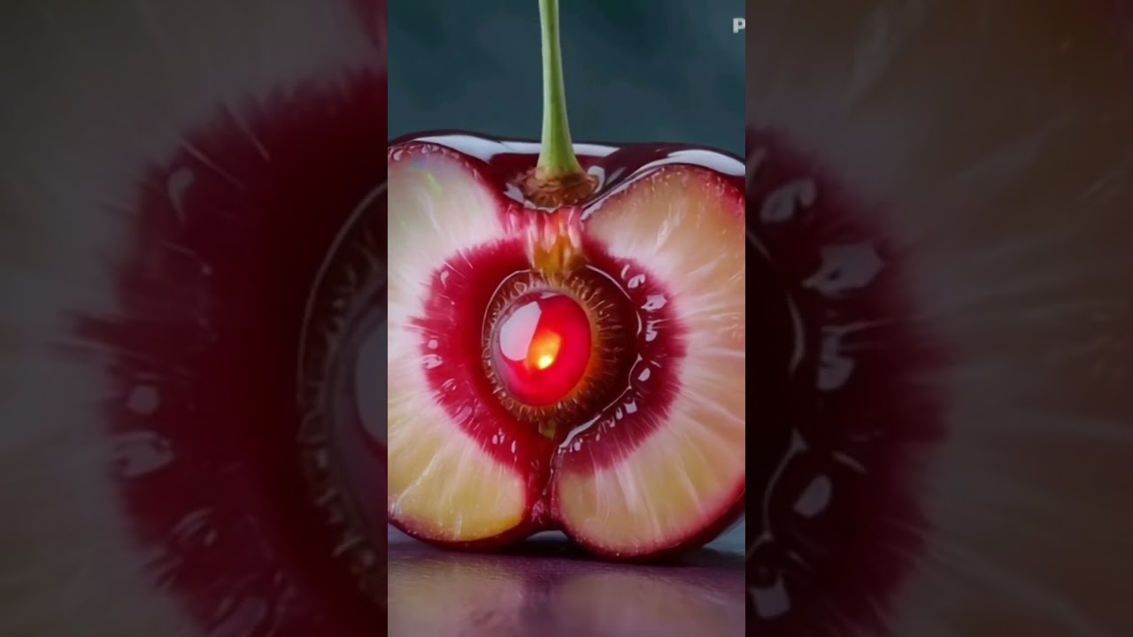 🍒💎 Opal Cherry Crystal Slice ASMR 🔪🎧