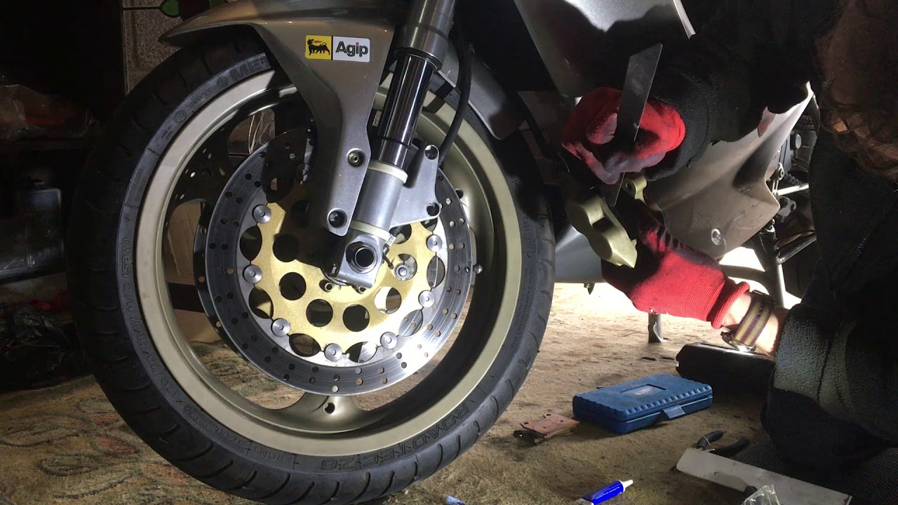 Stuck piston ! EBC organic front brake pad change YouTube