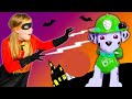 PJ Masks and Paw Patrol are Zapped by the  Assistant  Pretend Play in a Haunted House