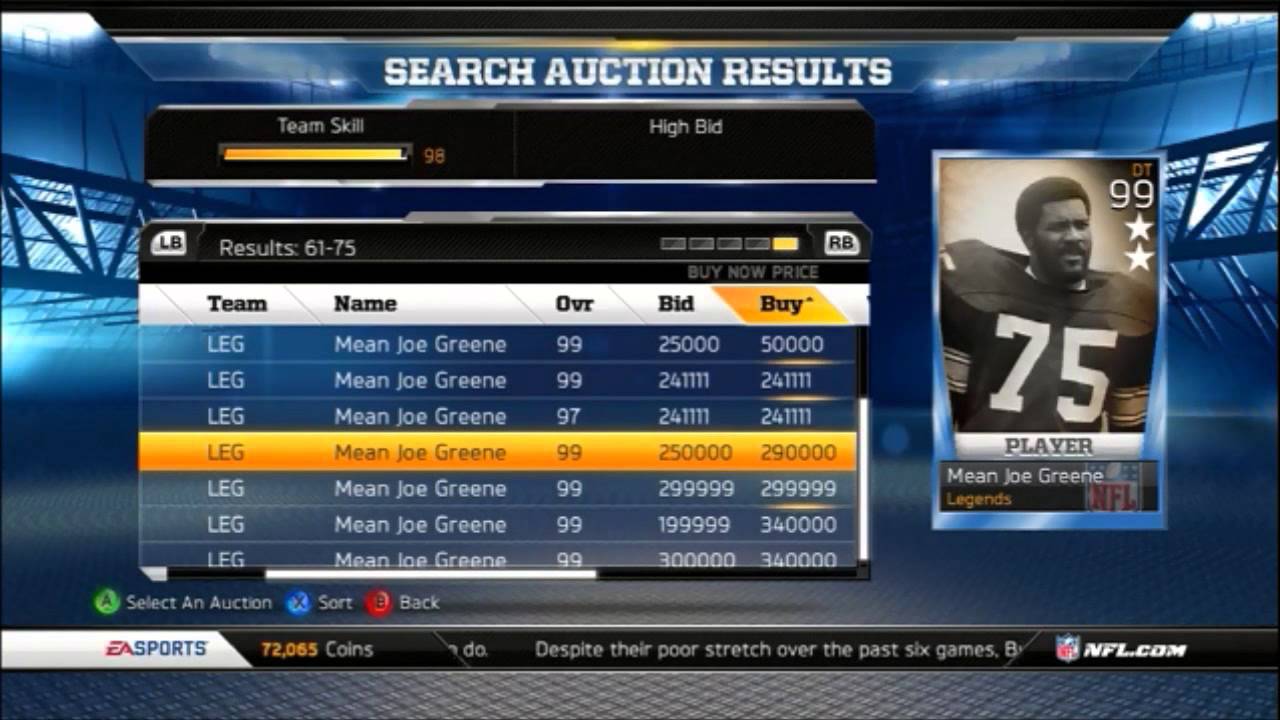 Mut 13 Week 10 Fantasy Cards And 2 Star Mean Joe Greene Youtube