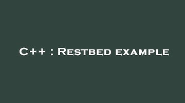 C++ : Restbed example