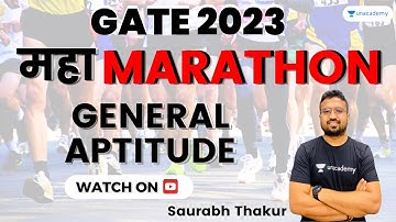 General Aptitude Marathon Session I GATE 2023/24 I Saurabh Sir