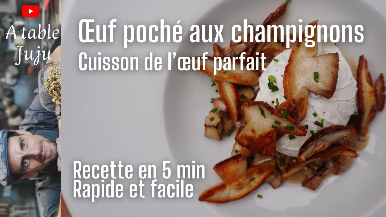 Œuf Poché Parfait sur Brunoise de Cèpes Crémée – Recette Facile & Gourmande