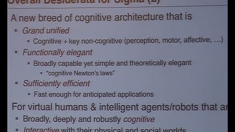 AGI-13 Paul Rosenbloom - Modeling Two-Player Games in the Sigma Graphical Cognitive Architecture