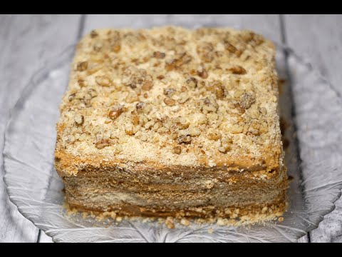 Очень вкусный торт без выпечки (из 4-х ингредиентов). Видеорецепт