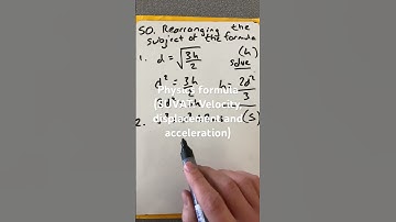 Topic 50: rearranging the subject of the formula #maths #gcsemaths #algebra
