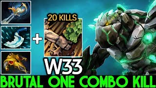W33 [Tiny] Brutal One Combo Kill Super Mid Ganking 7.22 Dota 2