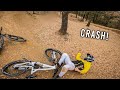 CRASH in DOWNHILL MTB BIKE PARK in SPANIEN! 4 Riders Bikepark 2022