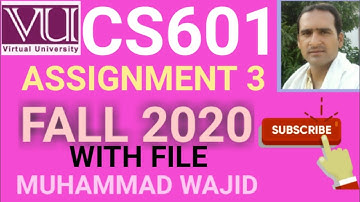 cs601 assignment 3 solution fall 2020 ~ cs601 assignment 3 solution 2020