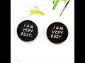 Creativity Letter Enamel Pins I Am Very Busy Badge Buttons Brooch Denim Shirt Lapel pins Outside