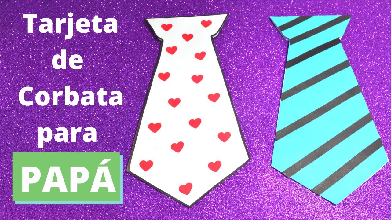 DIY Tarjeta en forma de Corbata para el PADRE/Father's Day Card-El Mundo de MyG - YouTube