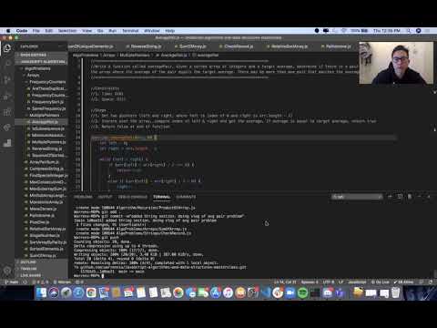 Multiple Pointers (Average Pairs with Array) JavaScript video walkthrough | Algorithm Series