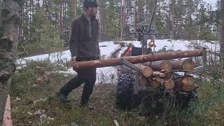 Heavy Load on Timber Trailer