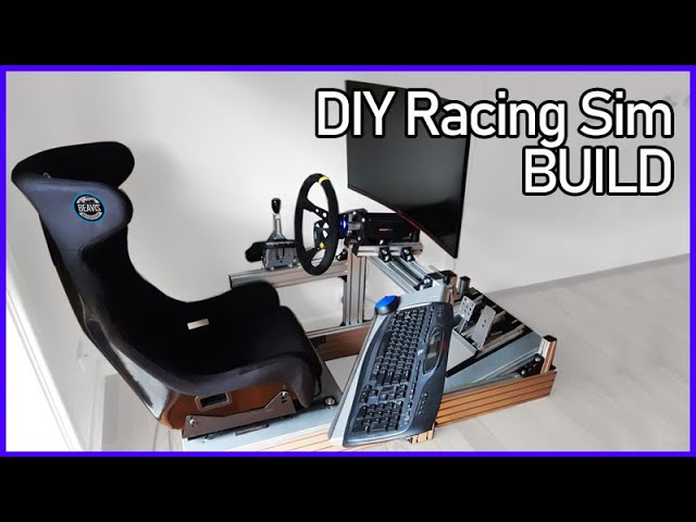 DIY Simracing Aluminium-Simulator-Rig Für Videospielrennen. Blaue