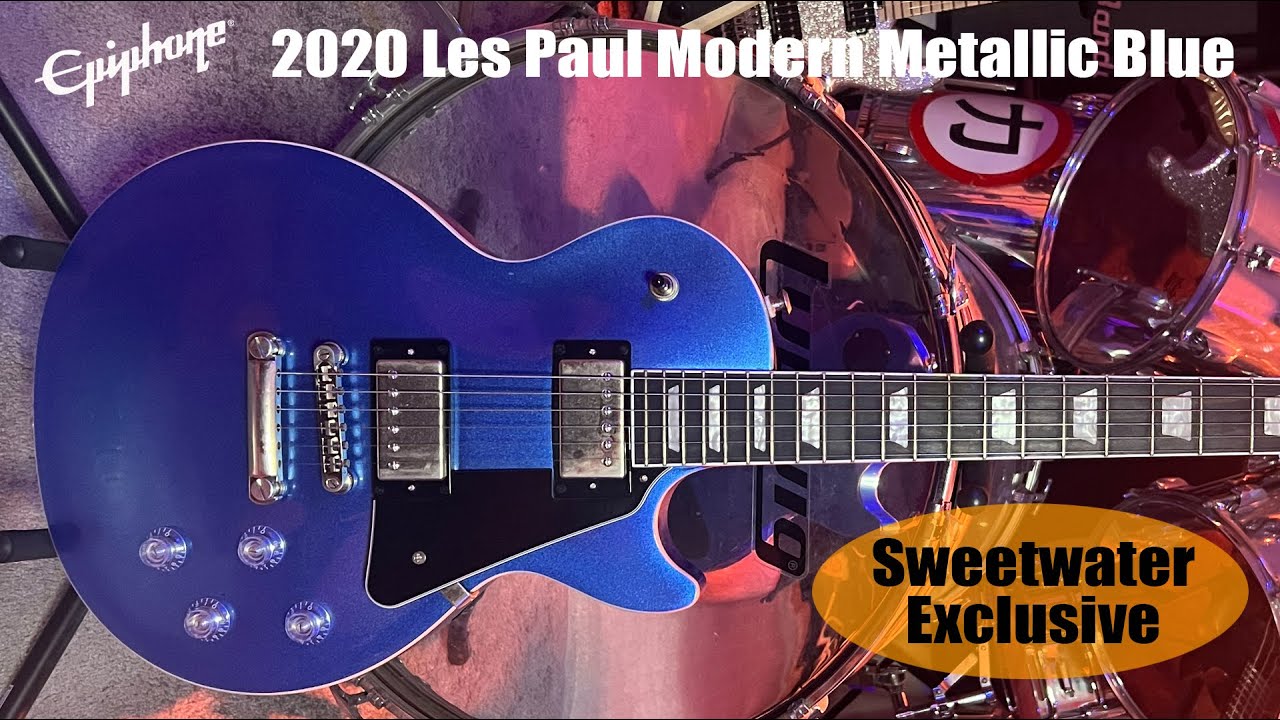 epiphone Les Paul Studio メタリックブルー Epiphone Les Paul Modern 2020 Radio Metallic Blue: Ostronomy