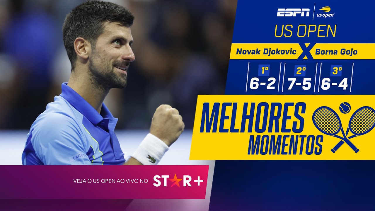 Djokovic dá show, vence Borna Gojo sem sustos e vai às quartas do US Open | Melhores Momentos