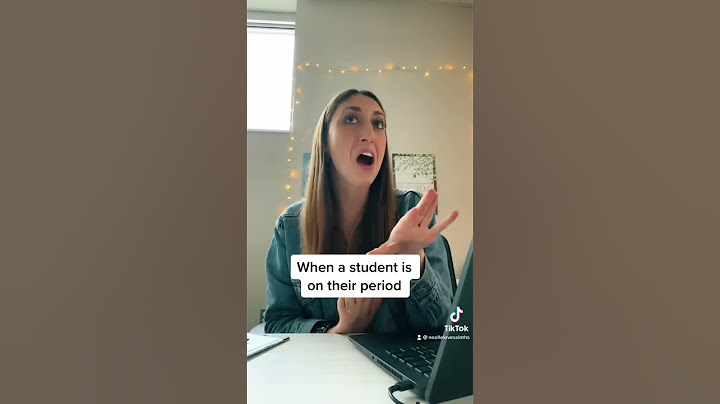 How to respond to a student getting their period